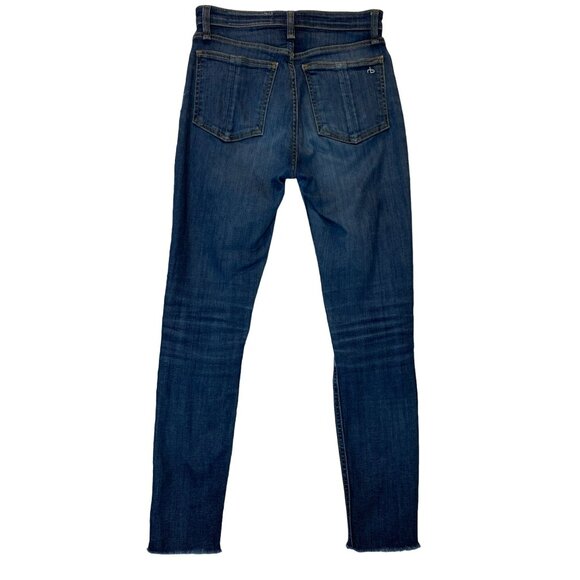 rag & bone Size 26 x 27 Nina High Rise Ankle Skinny Frayed Hem Distressed Knee - Picture 9 of 9